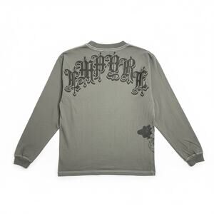 Empyre Centered Grey Long Sleeve T-Shirt [Size Small]